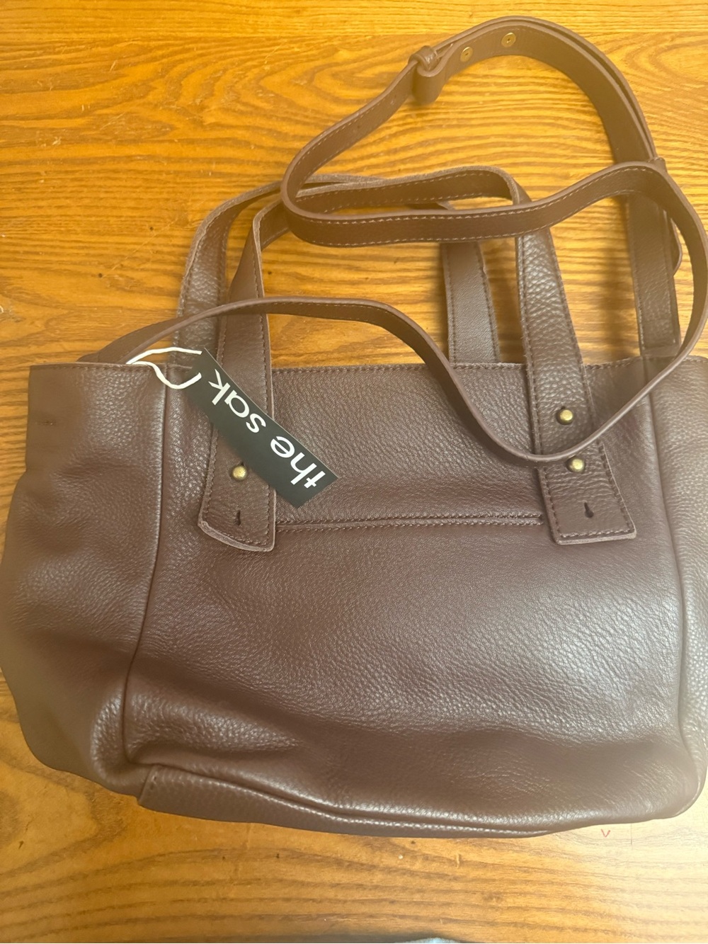 The Sak Brown Liv Leather Tote Bag